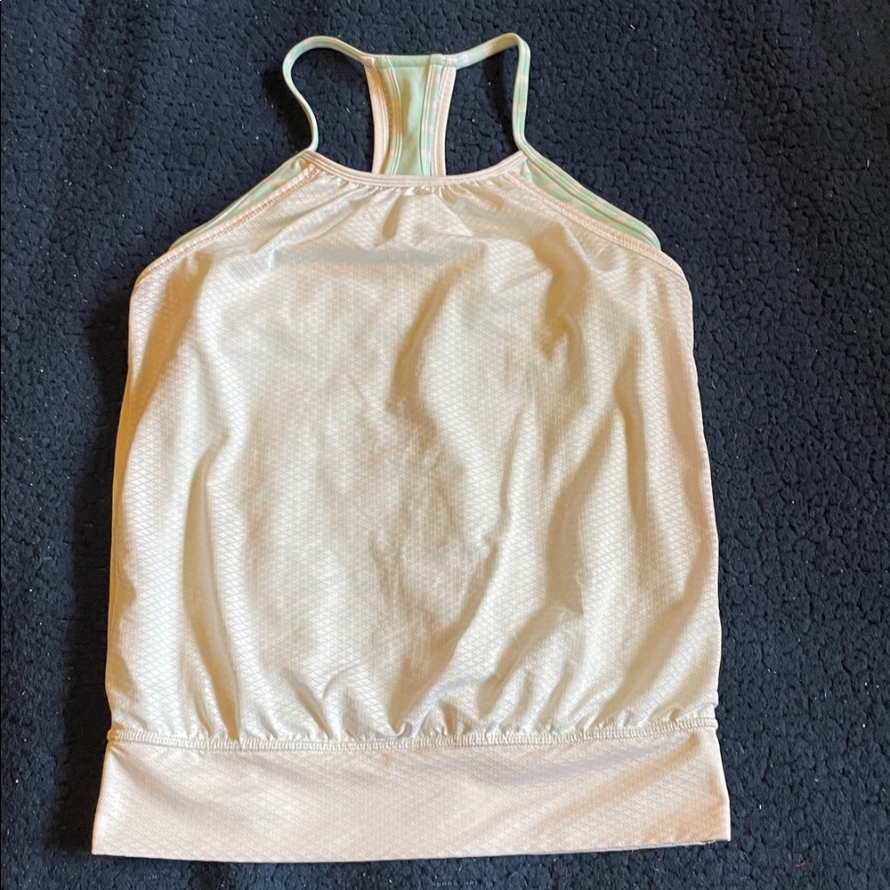 Ivivva Girls Cream Tank Top with Pastel Straps